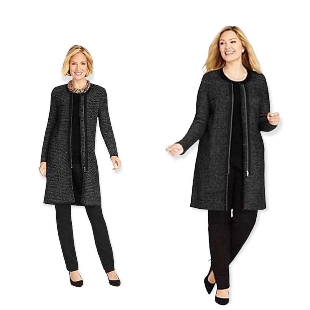 Talbots Black Long Cardigan Sweater